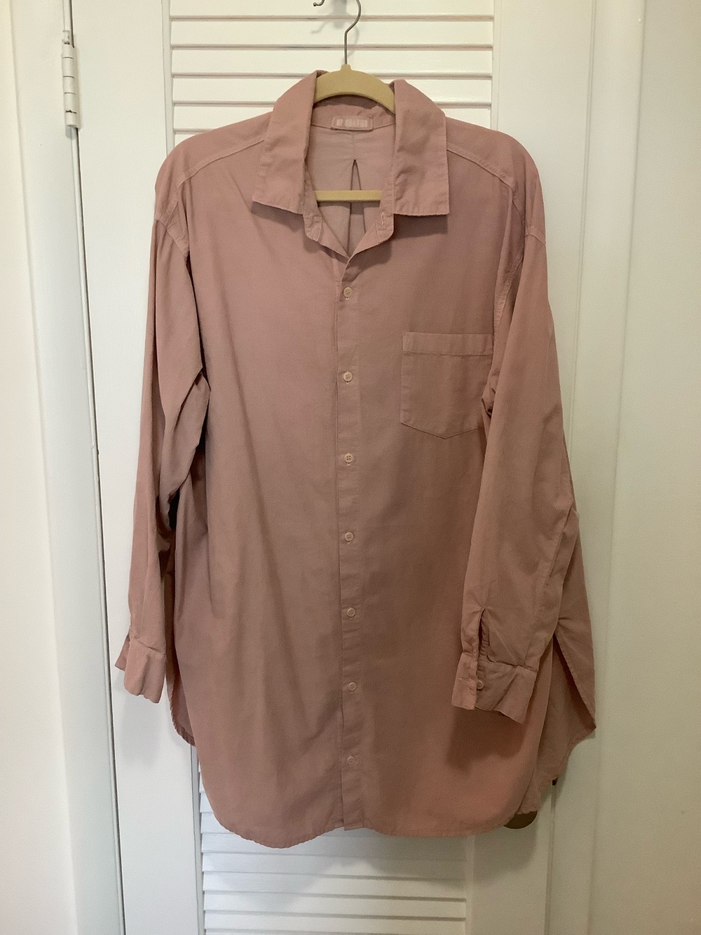 CO Shades dusty rose mini whale corduroy tunic blouse
